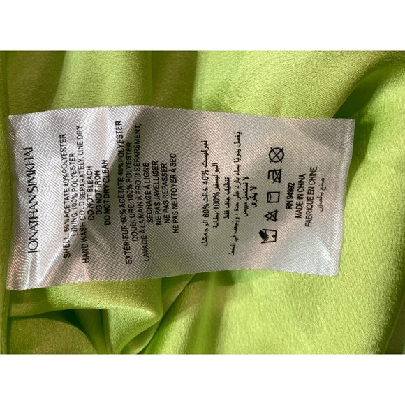 Johnathan Simkhai Sevilla Lime Green Crochet-Trim Midi Dress NWT SZ 6 - Picture 12 of 12